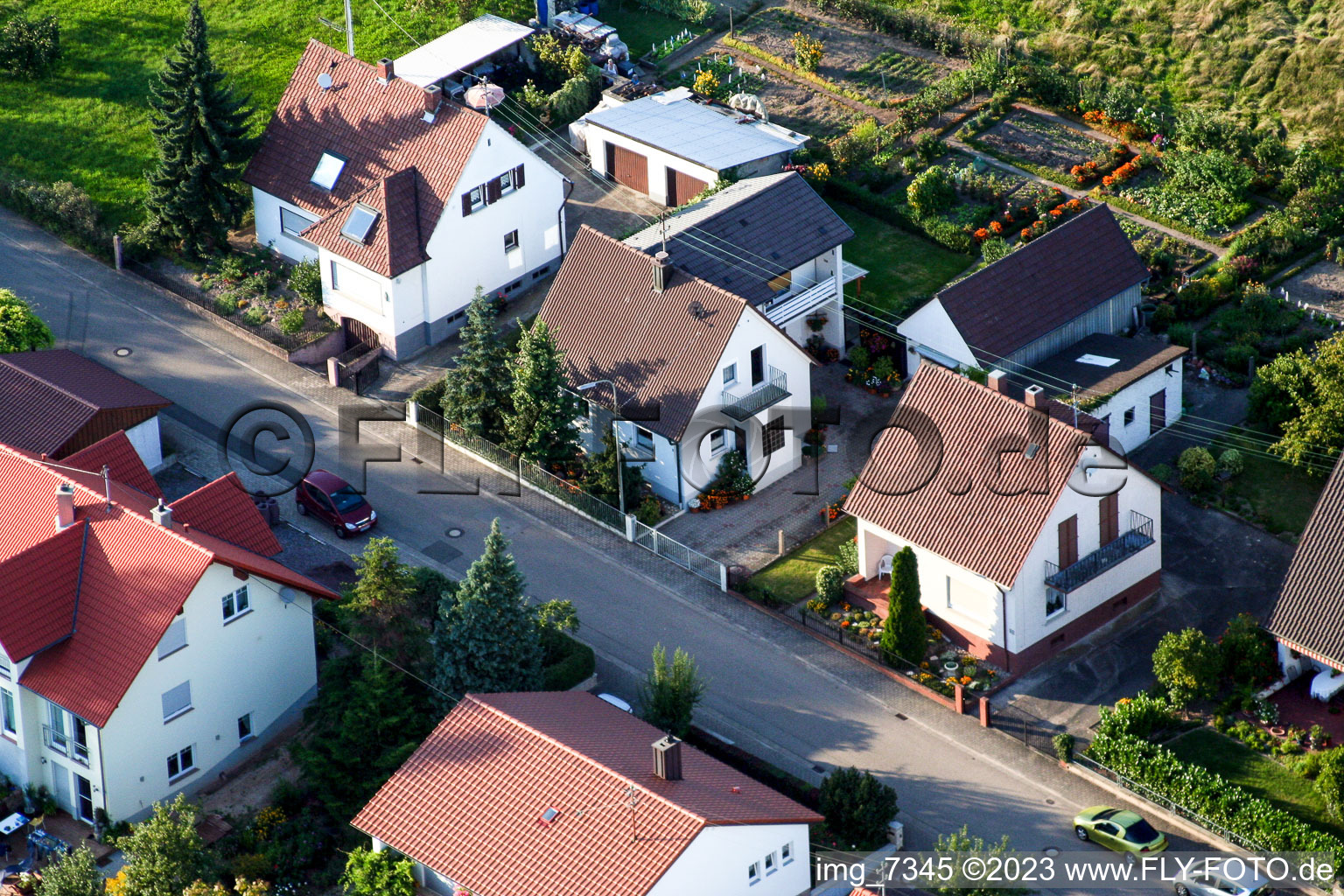 Mühlstr in Barbelroth in the state Rhineland-Palatinate, Germany from the drone perspective