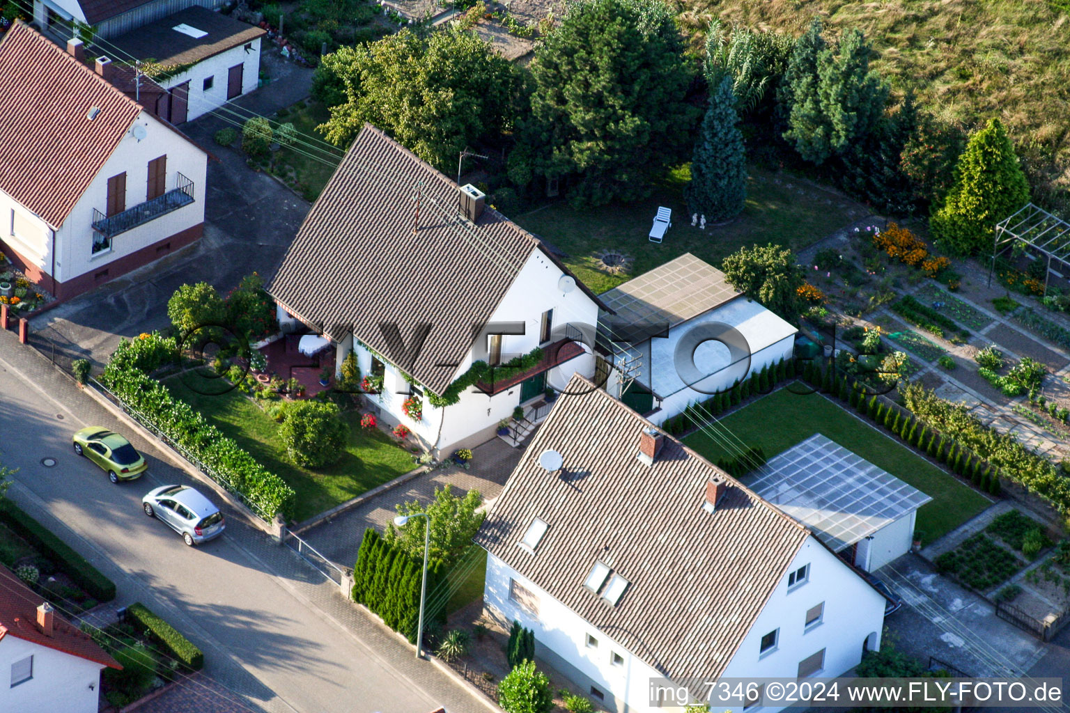 Mühlstr in Barbelroth in the state Rhineland-Palatinate, Germany from a drone