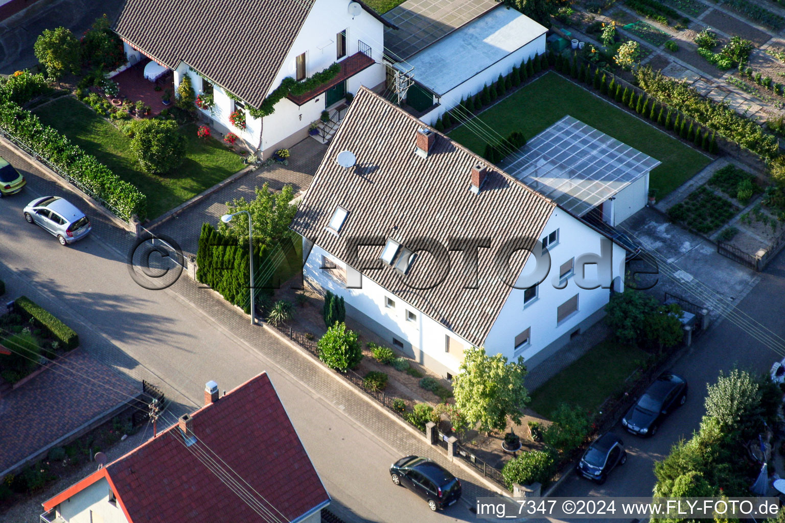 Mühlstr in Barbelroth in the state Rhineland-Palatinate, Germany seen from a drone