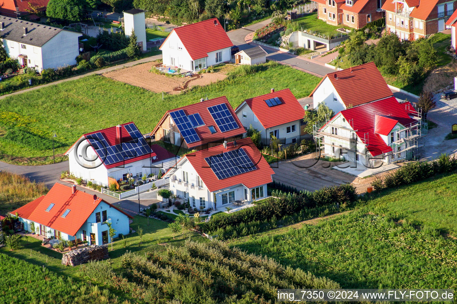 Hergersweiler in the state Rhineland-Palatinate, Germany from the drone perspective