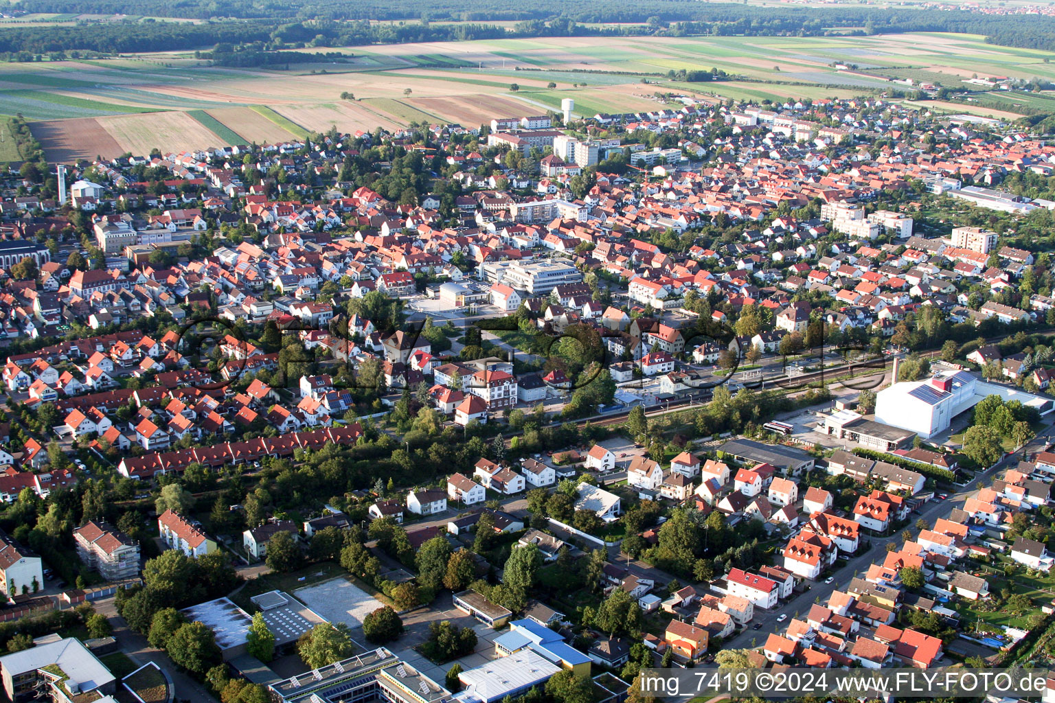 Kande in Kandel in the state Rhineland-Palatinate, Germany out of the air