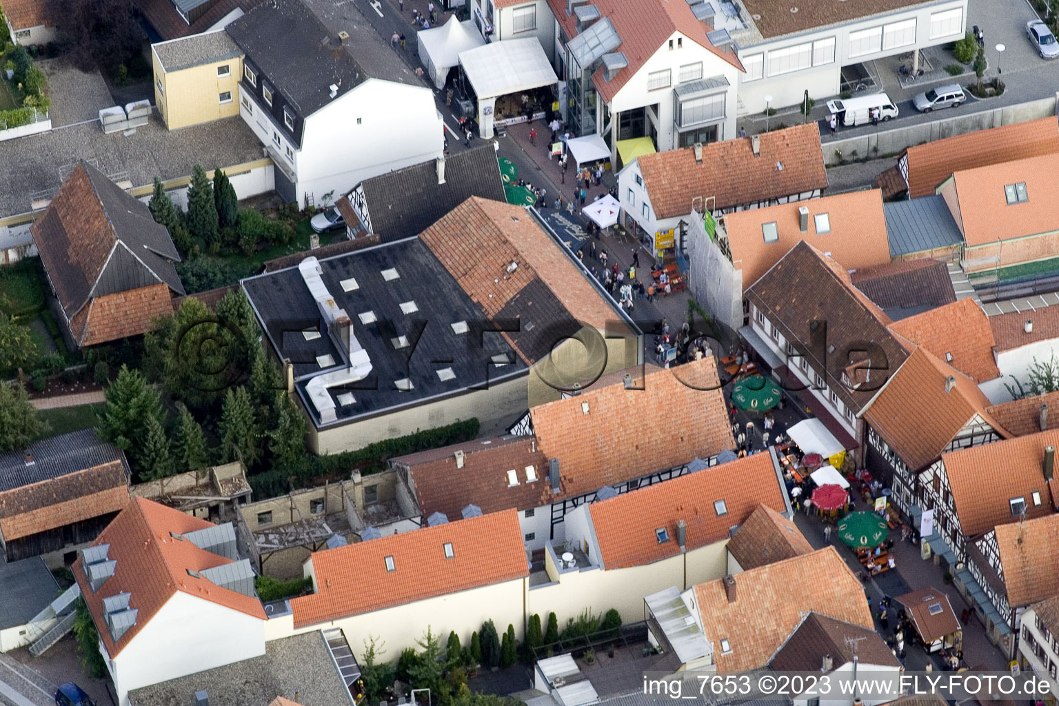 City festival, Hauptstr in Kandel in the state Rhineland-Palatinate, Germany