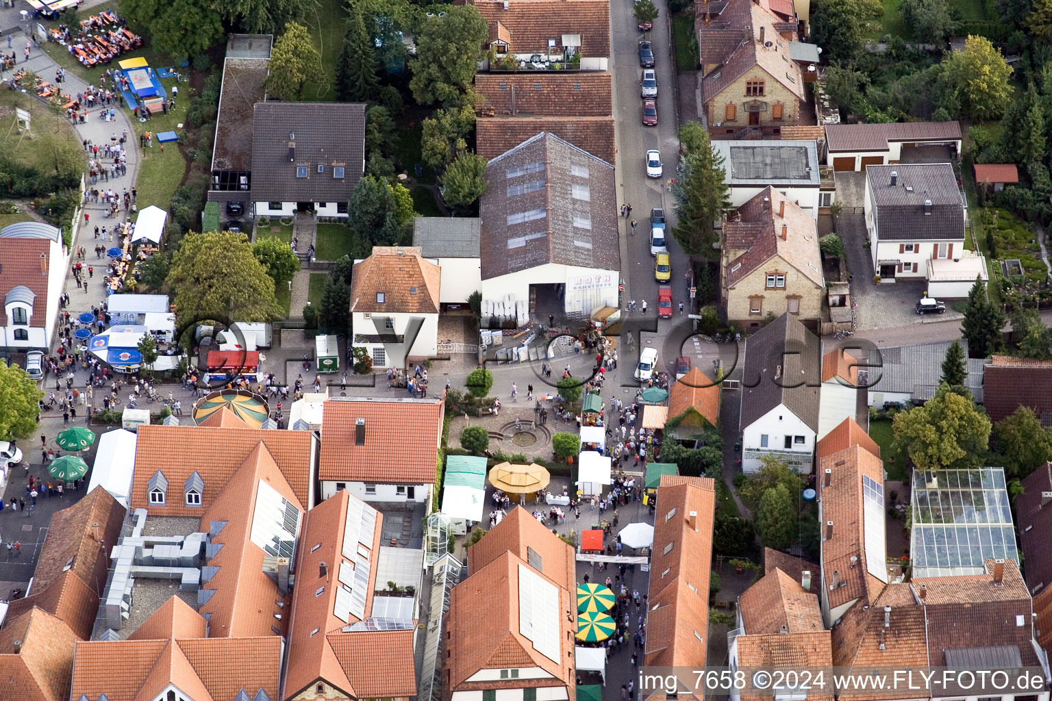 City Festival, Bismarckstr in Kandel in the state Rhineland-Palatinate, Germany