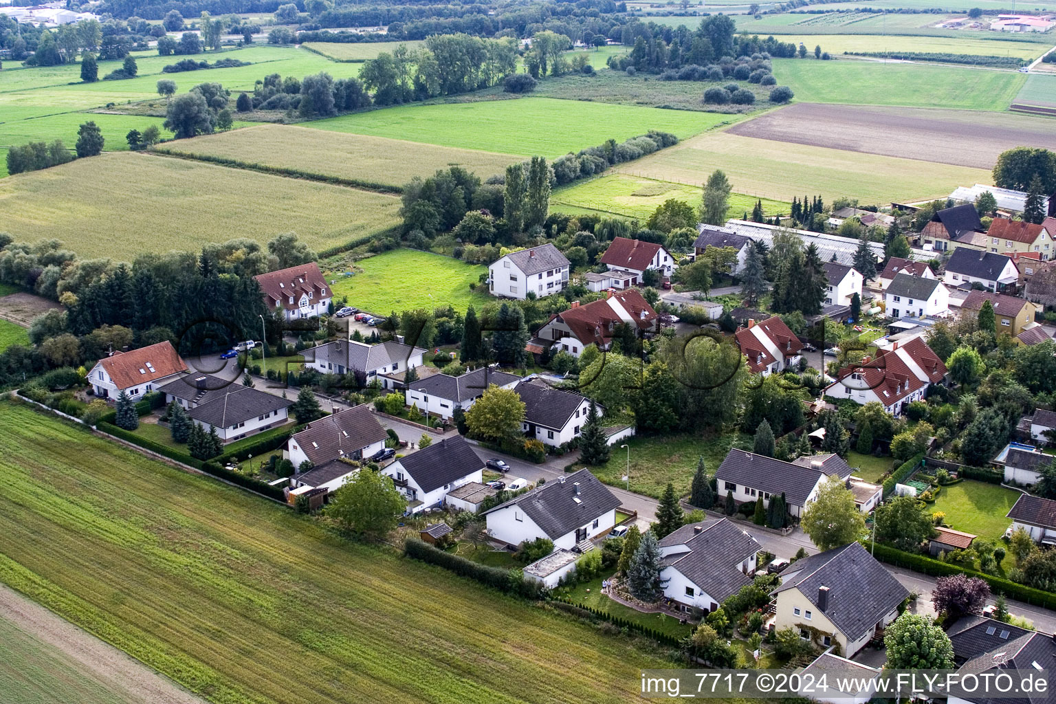 Drone image of Erlenbach bei Kandel in the state Rhineland-Palatinate, Germany