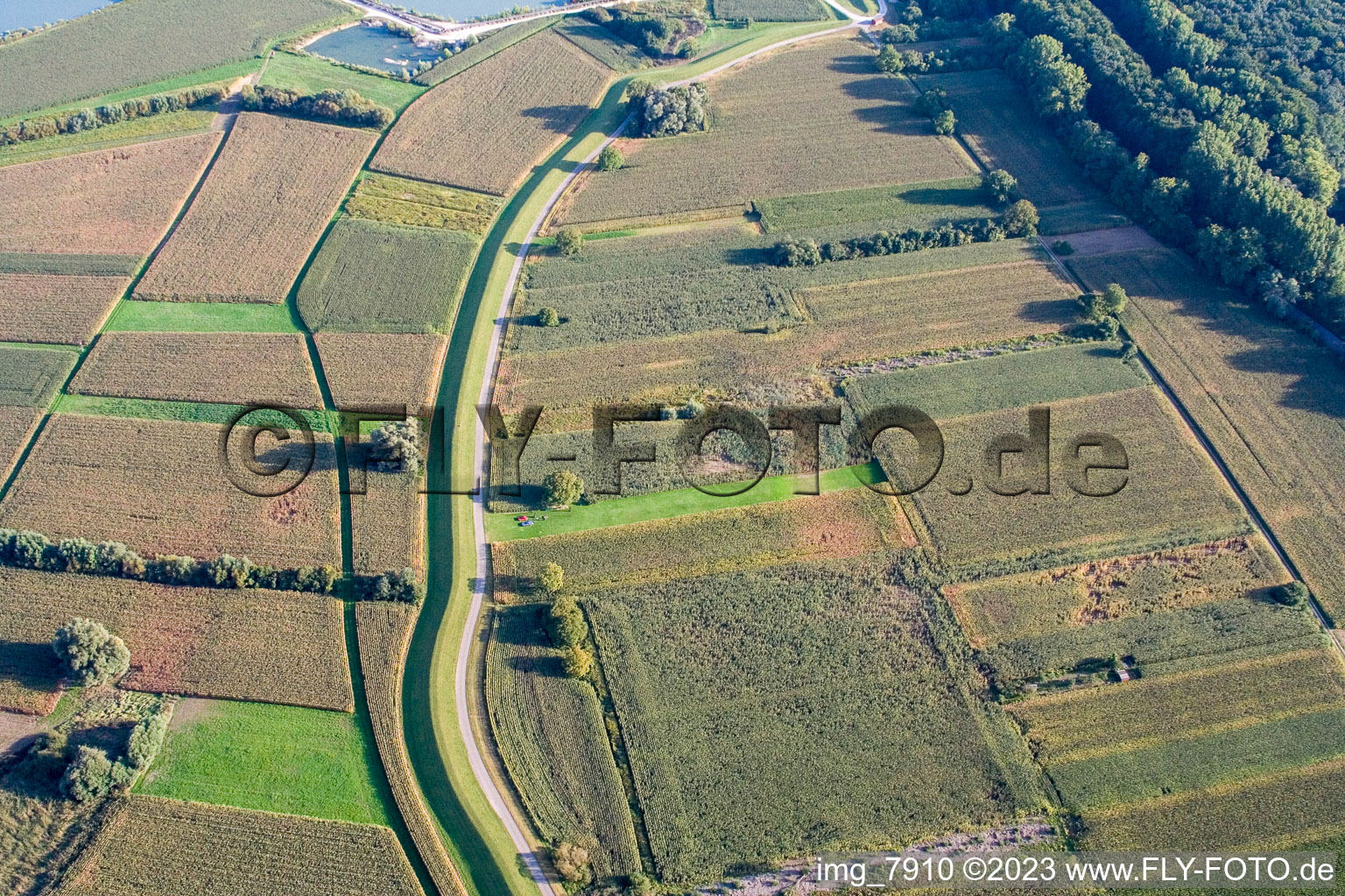 Aerial view of Model airfield in Hagenbach in the state Rhineland-Palatinate, Germany