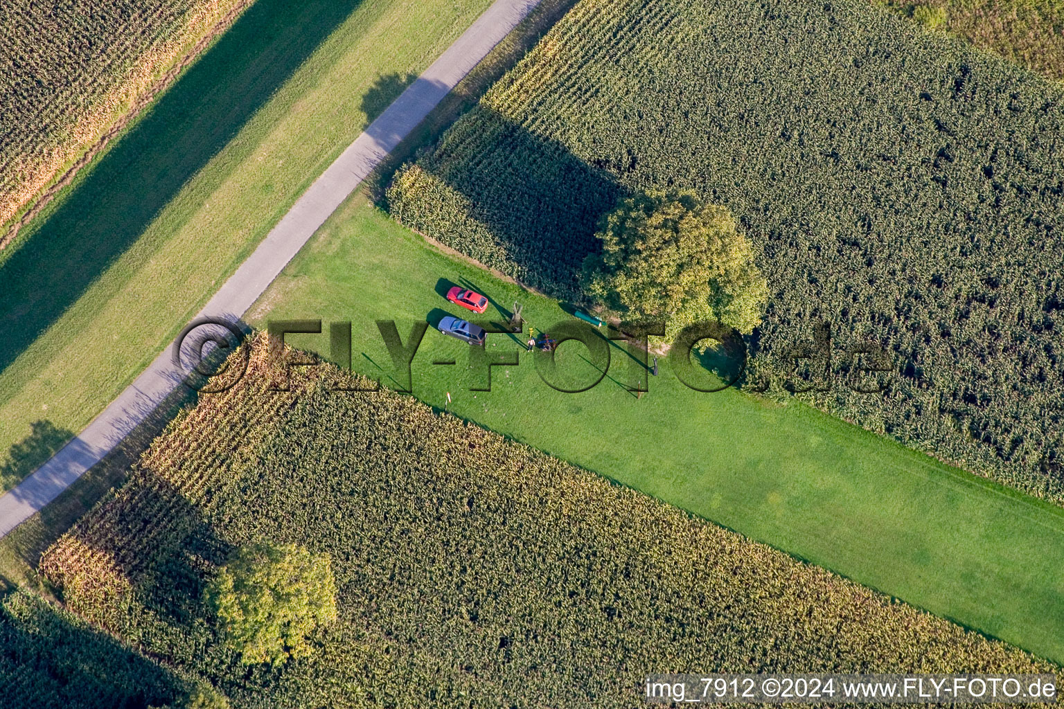 Aerial photograpy of Model airfield in Hagenbach in the state Rhineland-Palatinate, Germany