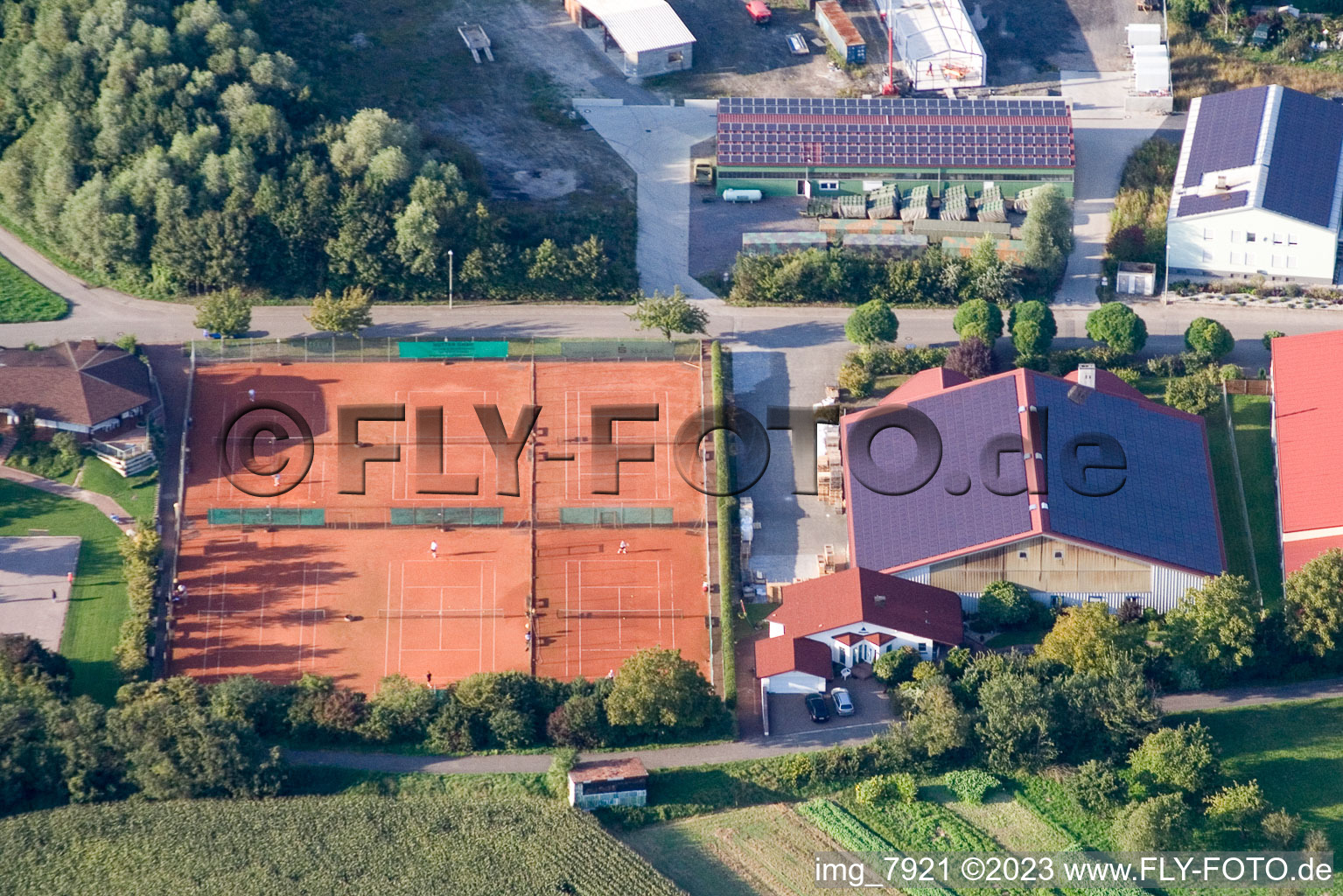 Tennis club in Neuburg in the state Rhineland-Palatinate, Germany