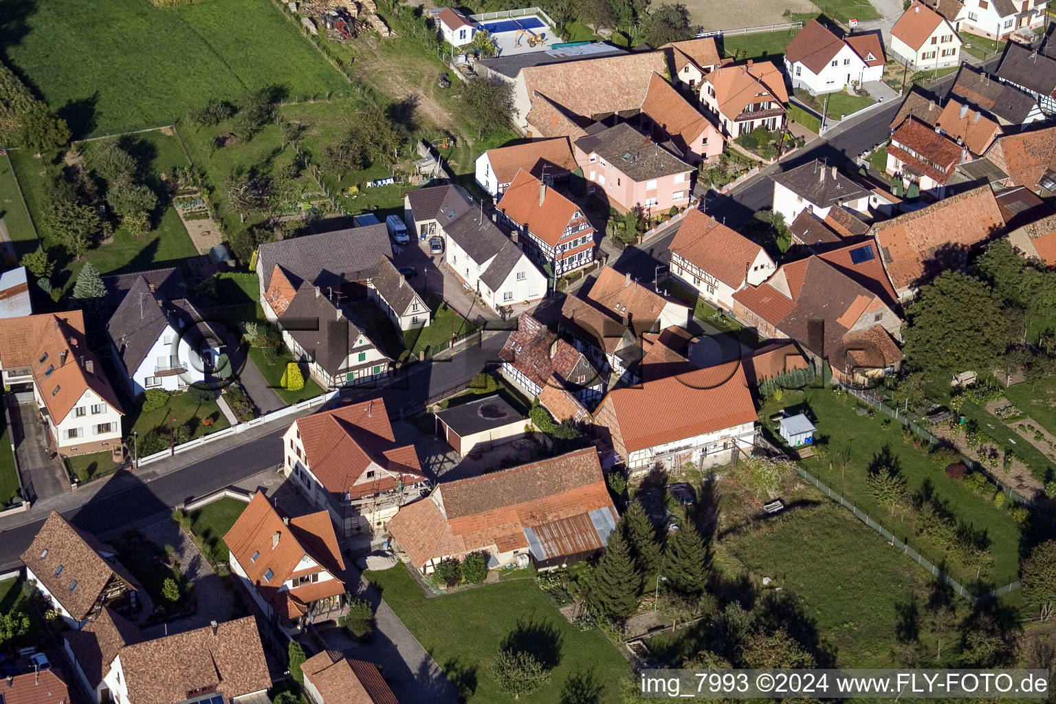 Schleithal in the state Bas-Rhin, France out of the air