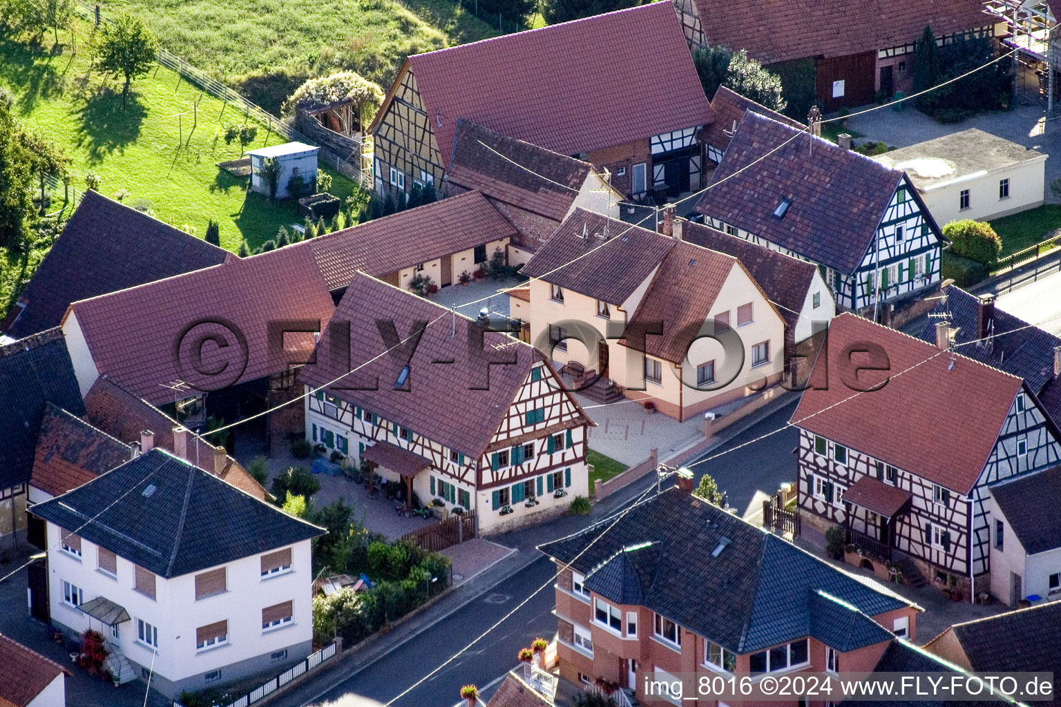 Drone recording of Schleithal in the state Bas-Rhin, France