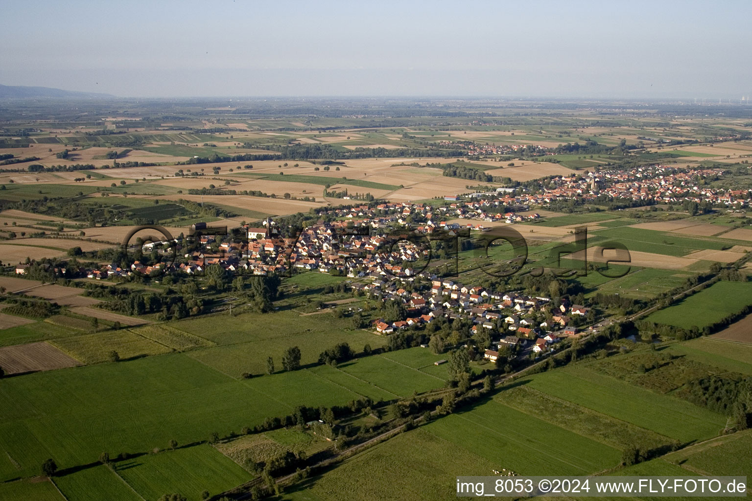 Aerial photograpy of Kapsweyer in the state Rhineland-Palatinate, Germany