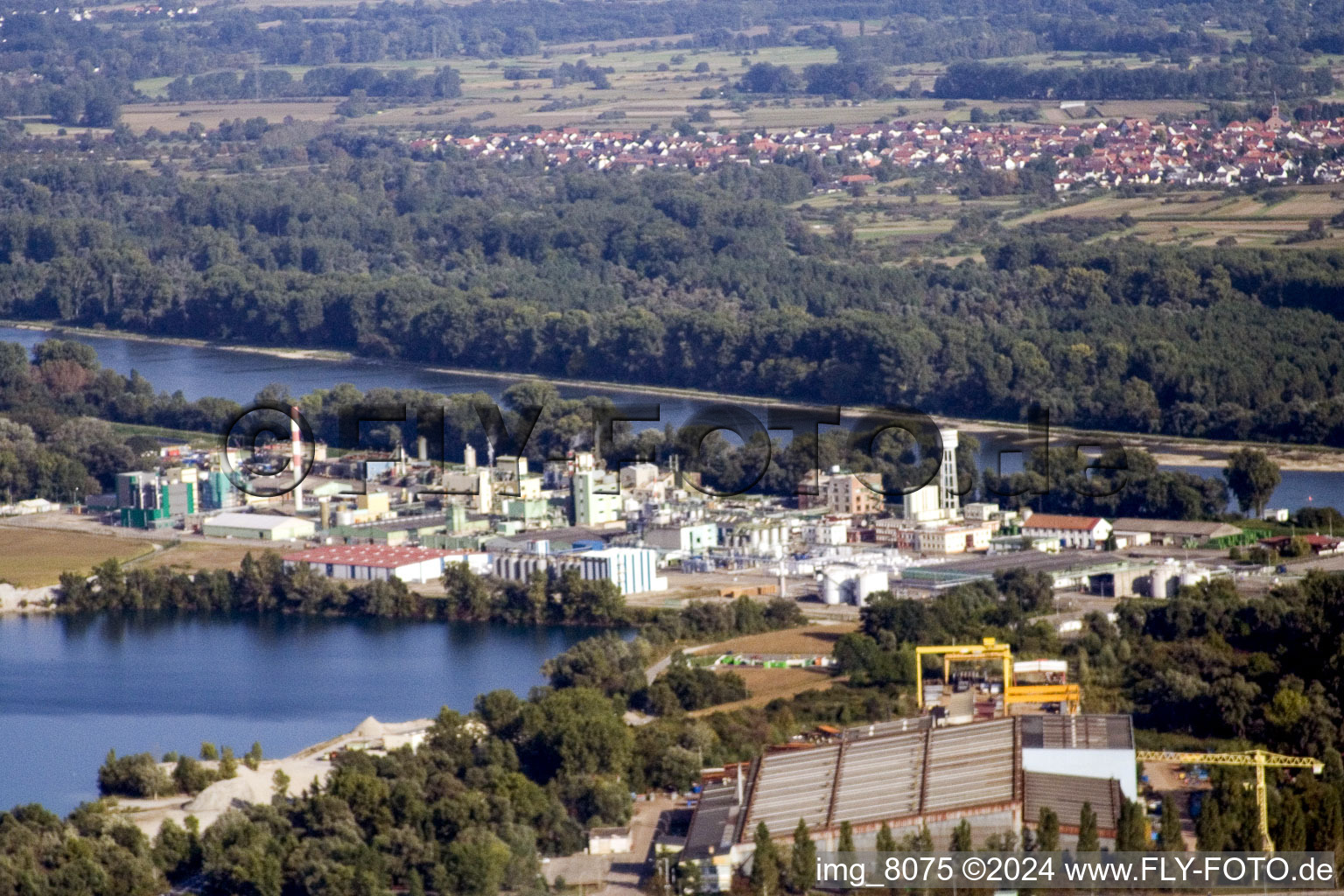 Rohm & Haas Chemistry on the Rhine in Lauterbourg in the state Bas-Rhin, France