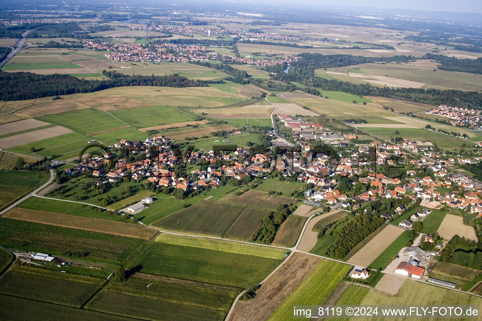 From the south in Sessenheim in the state Bas-Rhin, France