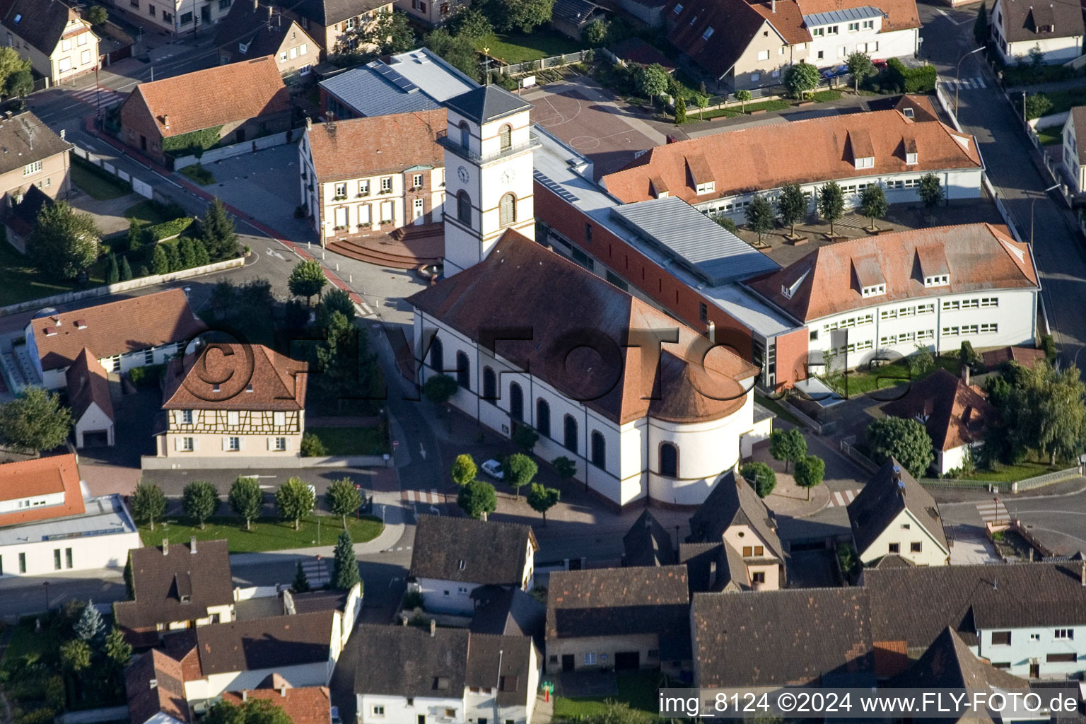 Church building in the village of in Elsass in Grand Est, France