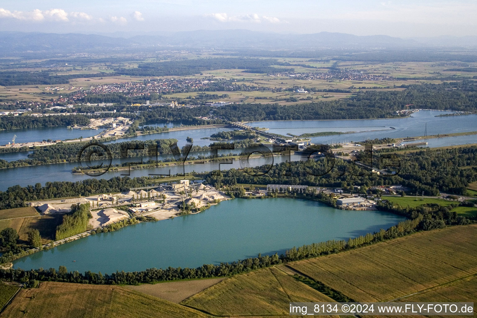 Dam Rheinau - Gambsheim in the district Freistett in Rheinau in the state Baden-Wuerttemberg, Germany