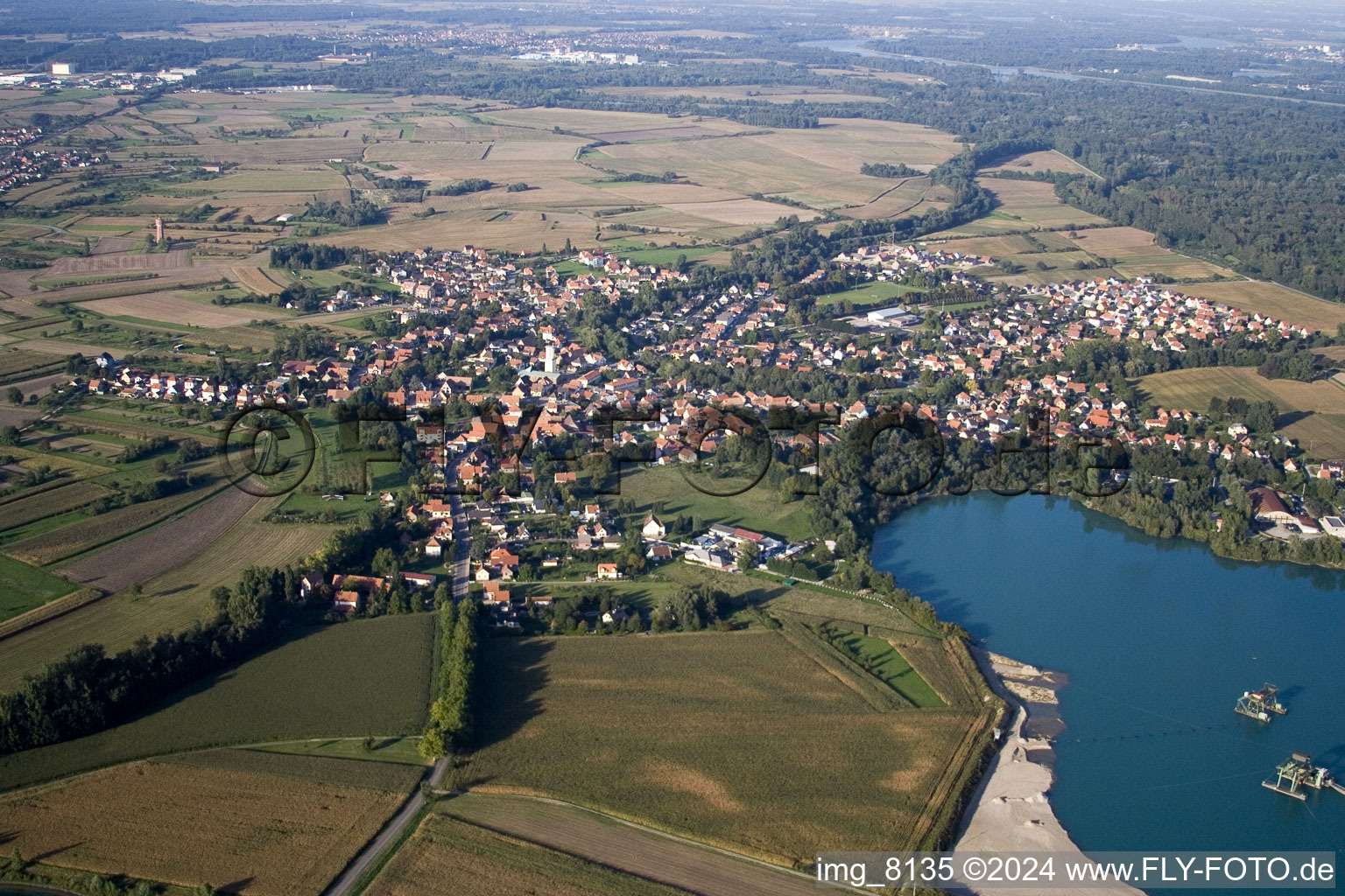 Offendorf in the state Bas-Rhin, France out of the air