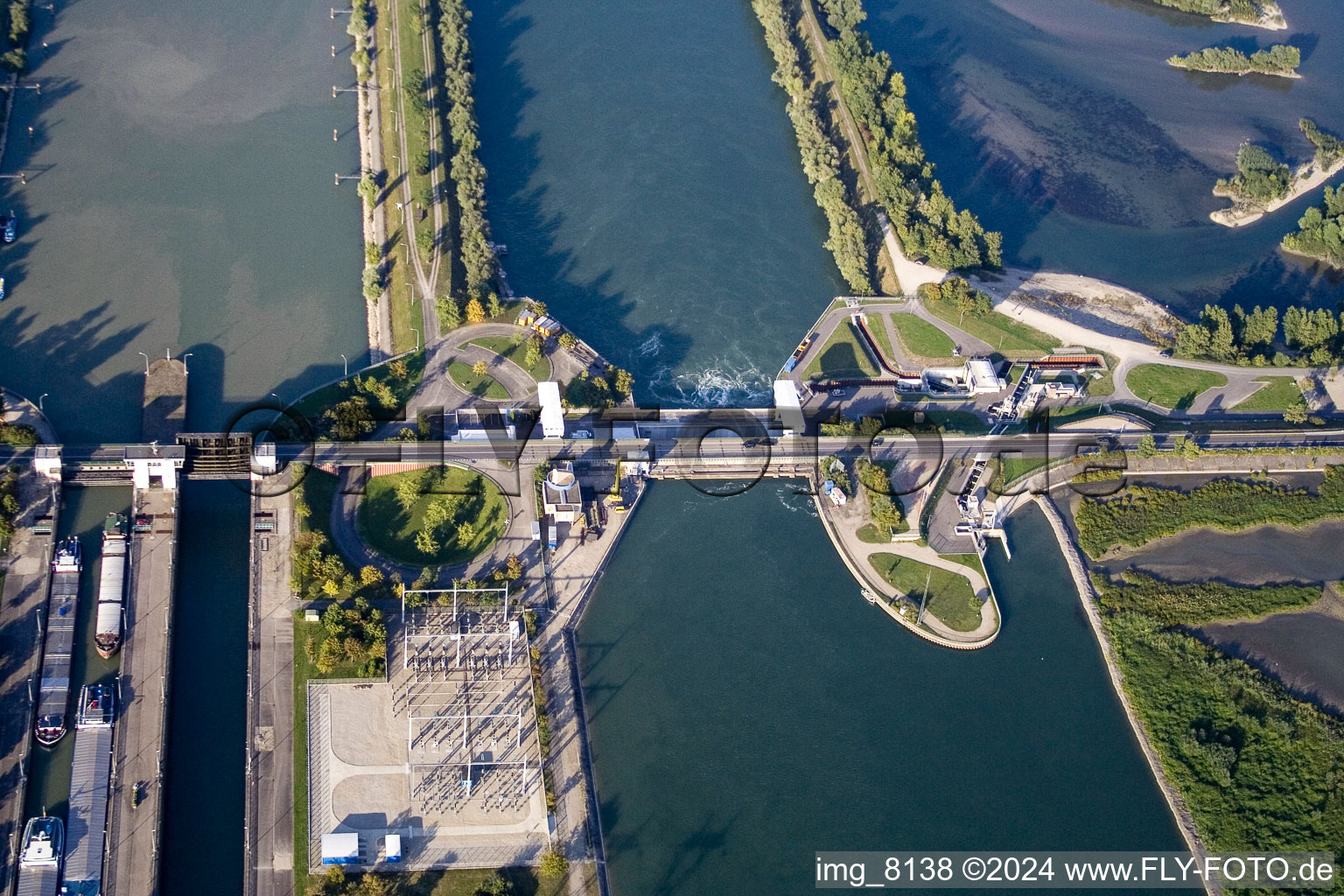 Rheinau Dam - Gambsheim in Gambsheim in the state Bas-Rhin, France