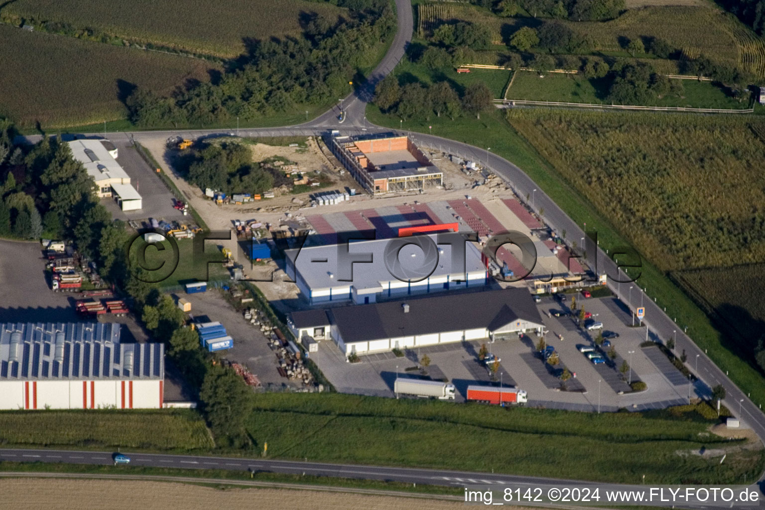 Industrial area in the district Freistett in Rheinau in the state Baden-Wuerttemberg, Germany