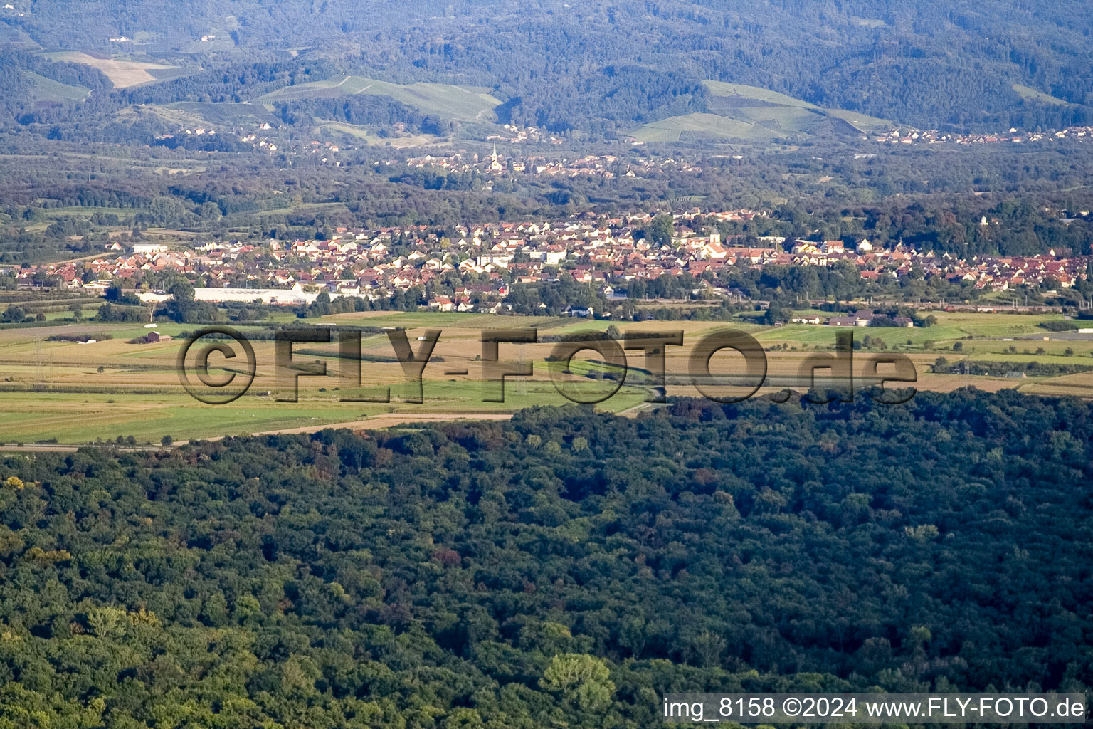 From the west in Renchen in the state Baden-Wuerttemberg, Germany