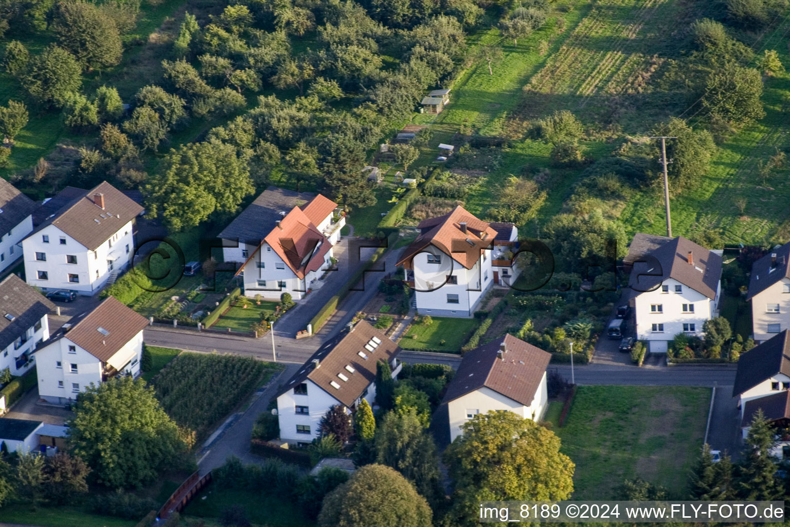 District Urloffen in Appenweier in the state Baden-Wuerttemberg, Germany from a drone