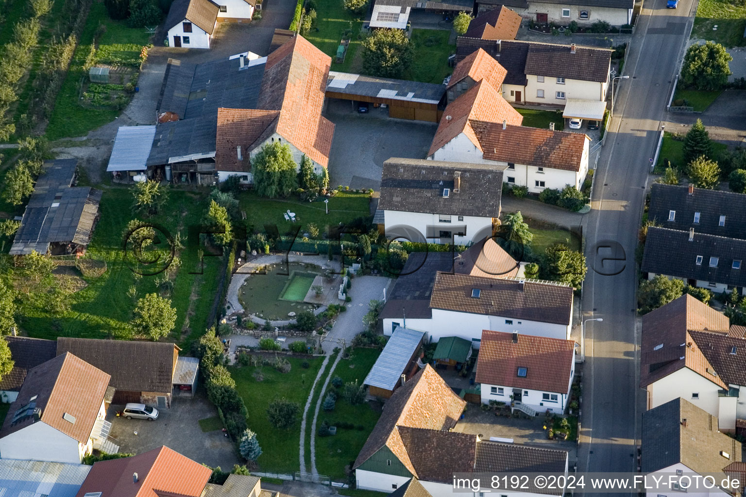 Aerial view of S'Swede in the district Urloffen in Appenweier in the state Baden-Wuerttemberg, Germany