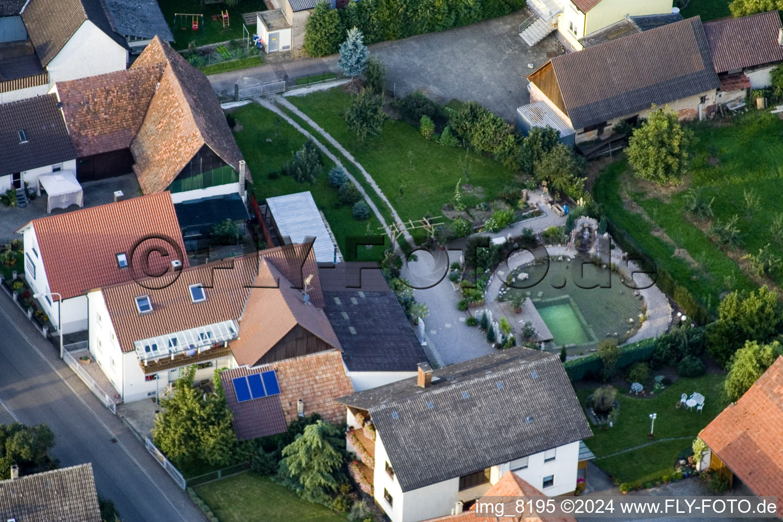 Aerial photograpy of S'Swede in the district Urloffen in Appenweier in the state Baden-Wuerttemberg, Germany