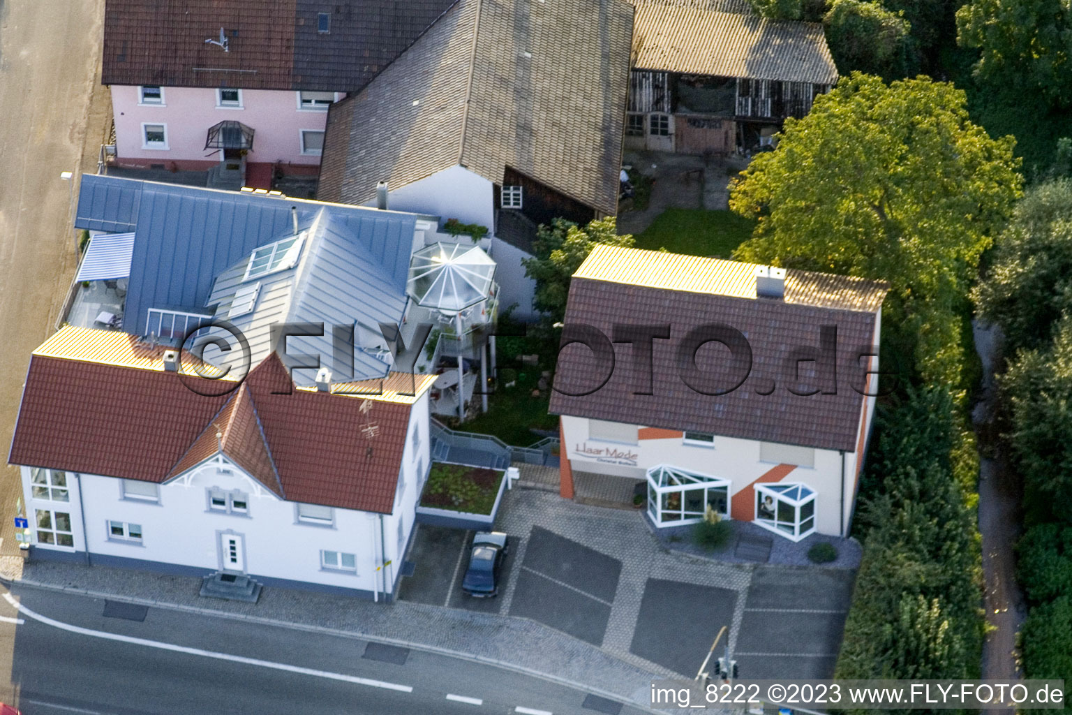 Aerial photograpy of District Urloffen in Appenweier in the state Baden-Wuerttemberg, Germany