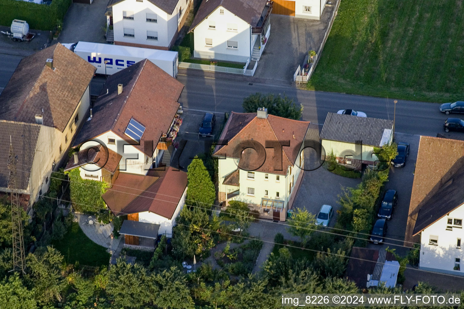 District Urloffen in Appenweier in the state Baden-Wuerttemberg, Germany from above