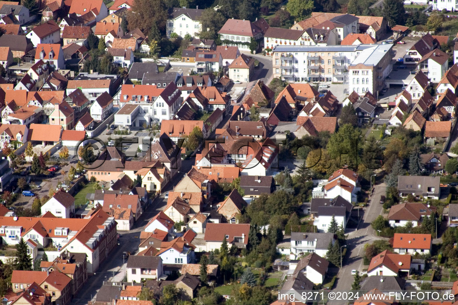 Bahnhofstr in Kandel in the state Rhineland-Palatinate, Germany