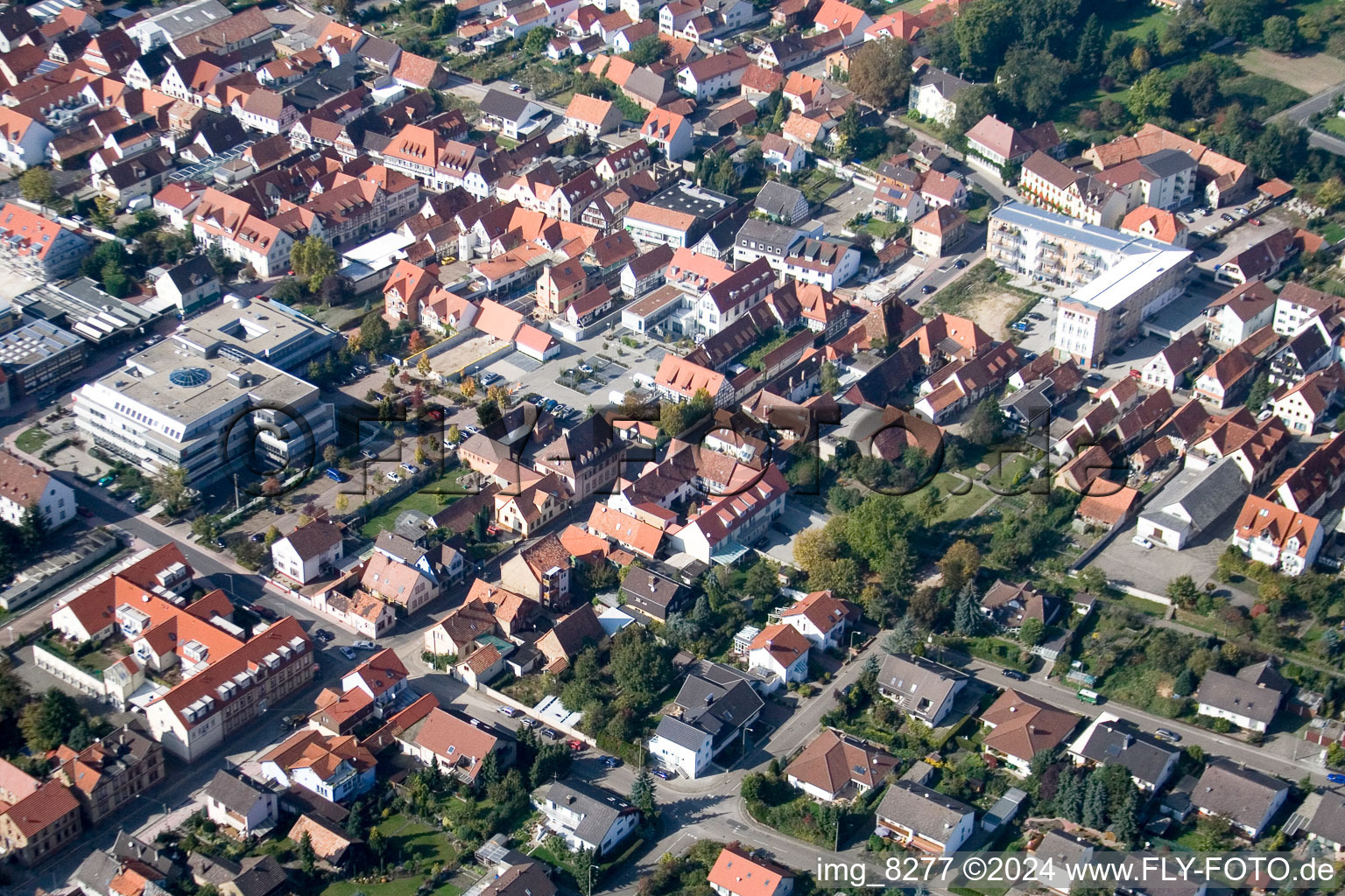 Bahnhofstrasse Gartenstrasse Hauptstr in Kandel in the state Rhineland-Palatinate, Germany