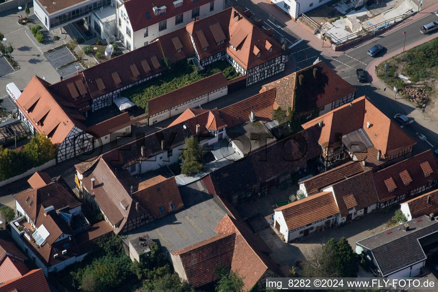 Bahnhofstr in Kandel in the state Rhineland-Palatinate, Germany out of the air