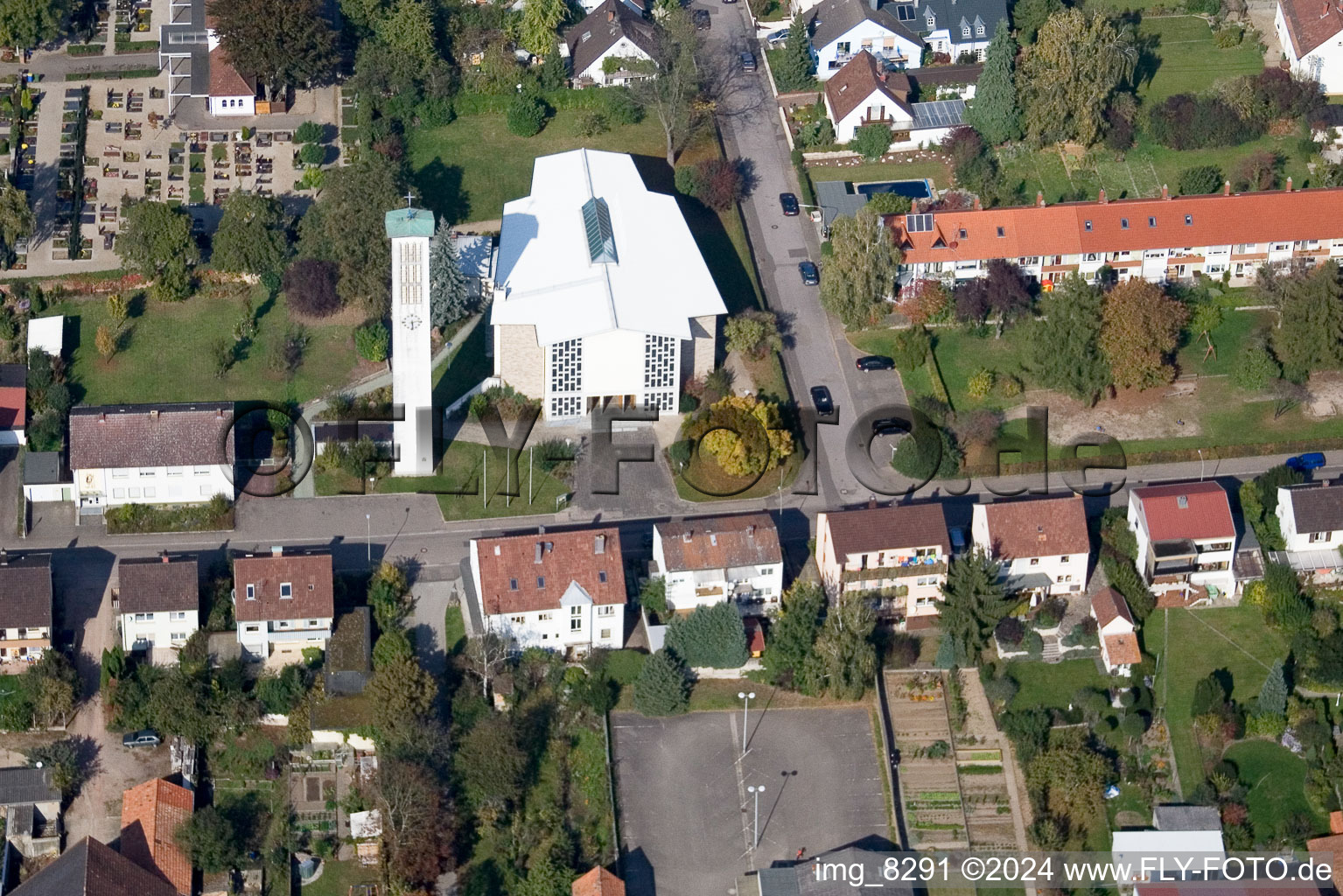 Catholic St. Pius Church in Kandel in the state Rhineland-Palatinate, Germany