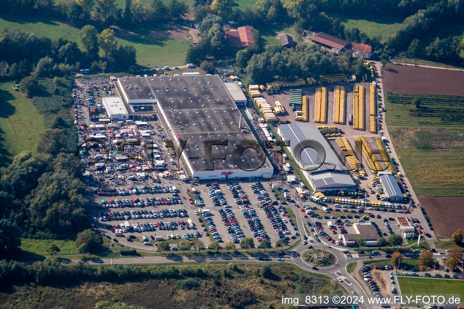 Real market in Rohrbach in the state Rhineland-Palatinate, Germany