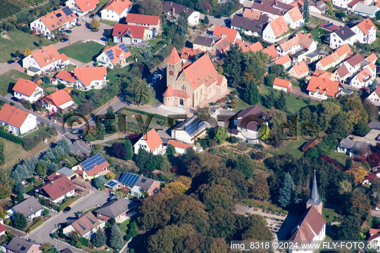 Church building in the village of in Insheim in the state Rhineland-Palatinate