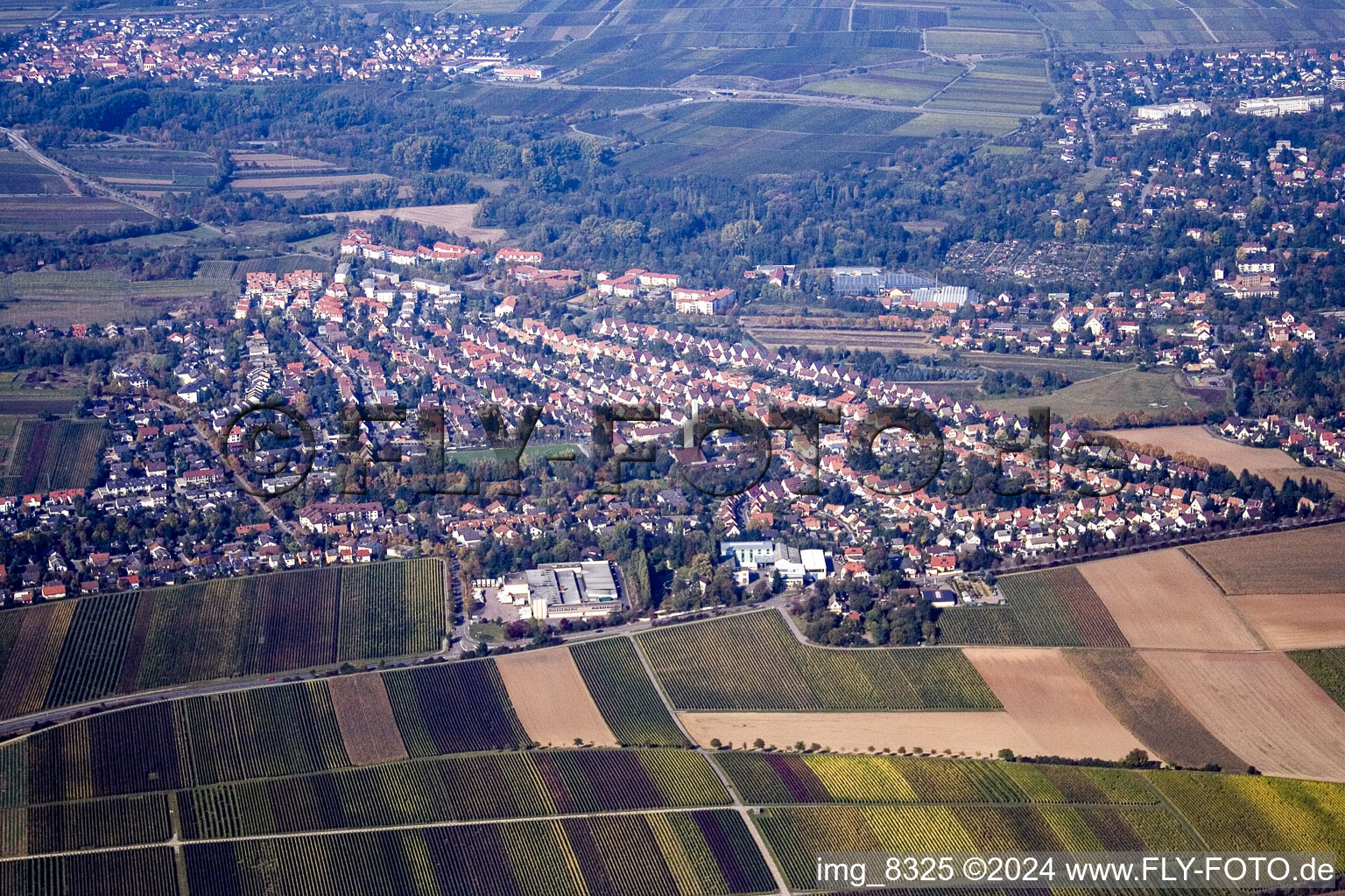 Landau West in Landau in der Pfalz in the state Rhineland-Palatinate, Germany seen from above