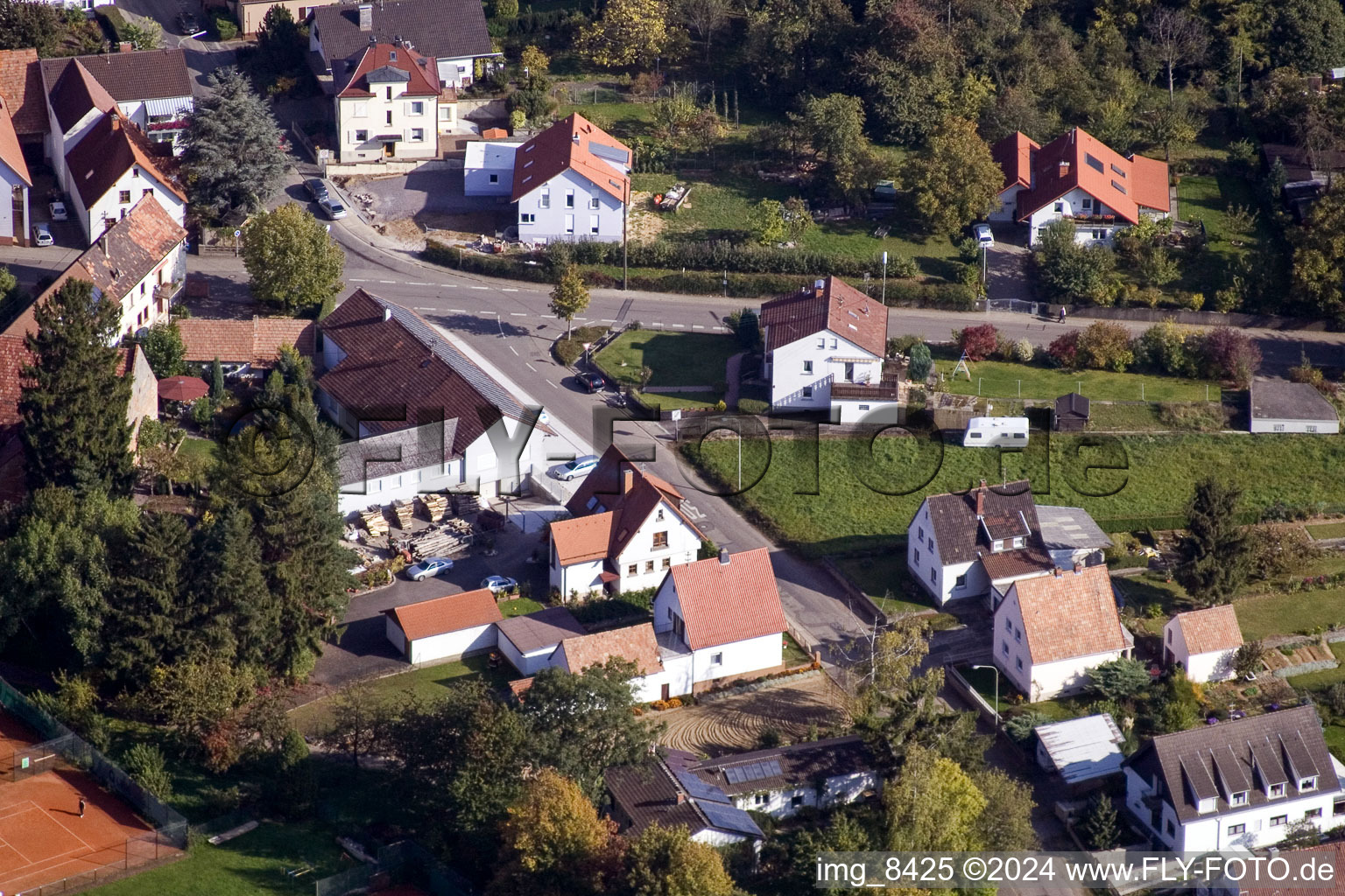 District Mörzheim in Landau in der Pfalz in the state Rhineland-Palatinate, Germany seen from a drone