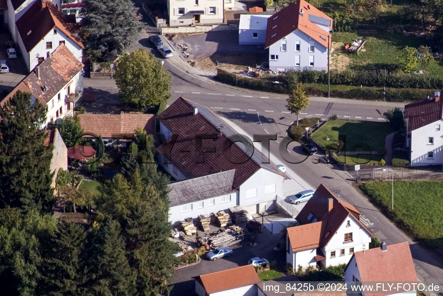 District Mörzheim in Landau in der Pfalz in the state Rhineland-Palatinate, Germany seen from a drone