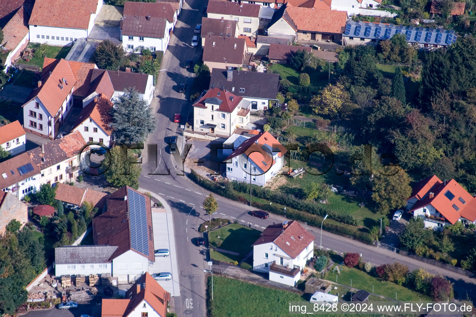 Oblique view of District Mörzheim in Landau in der Pfalz in the state Rhineland-Palatinate, Germany