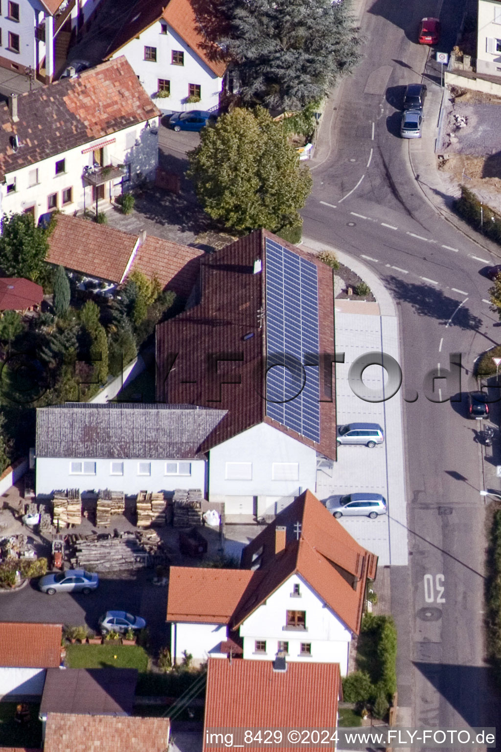 District Mörzheim in Landau in der Pfalz in the state Rhineland-Palatinate, Germany from above