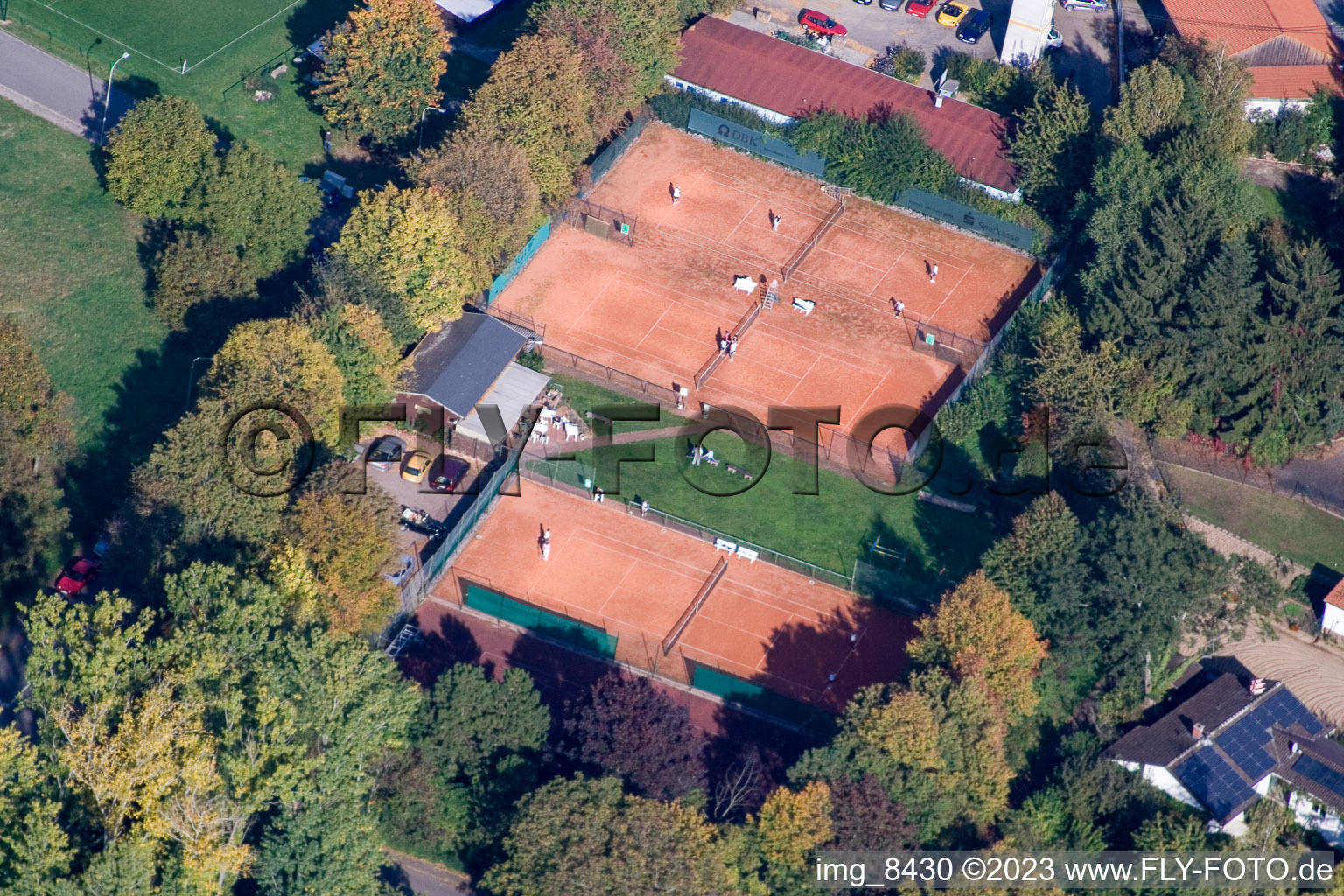 Tennis club in the district Mörzheim in Landau in der Pfalz in the state Rhineland-Palatinate, Germany