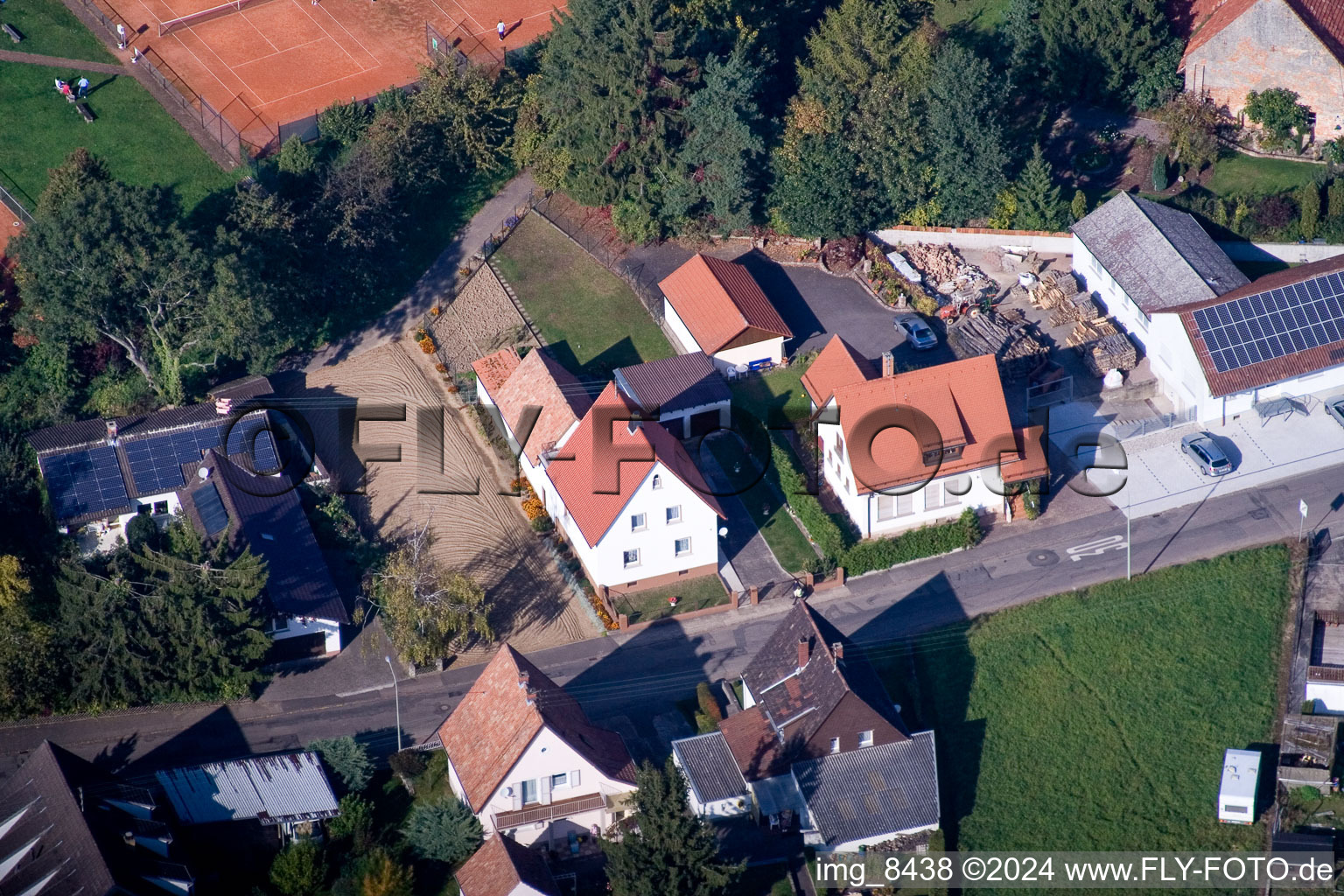 Drone recording of District Mörzheim in Landau in der Pfalz in the state Rhineland-Palatinate, Germany