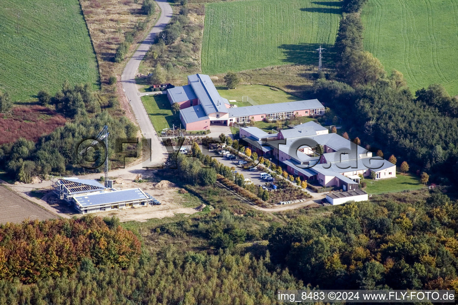 Oblique view of Life support in the district Minderslachen in Kandel in the state Rhineland-Palatinate, Germany