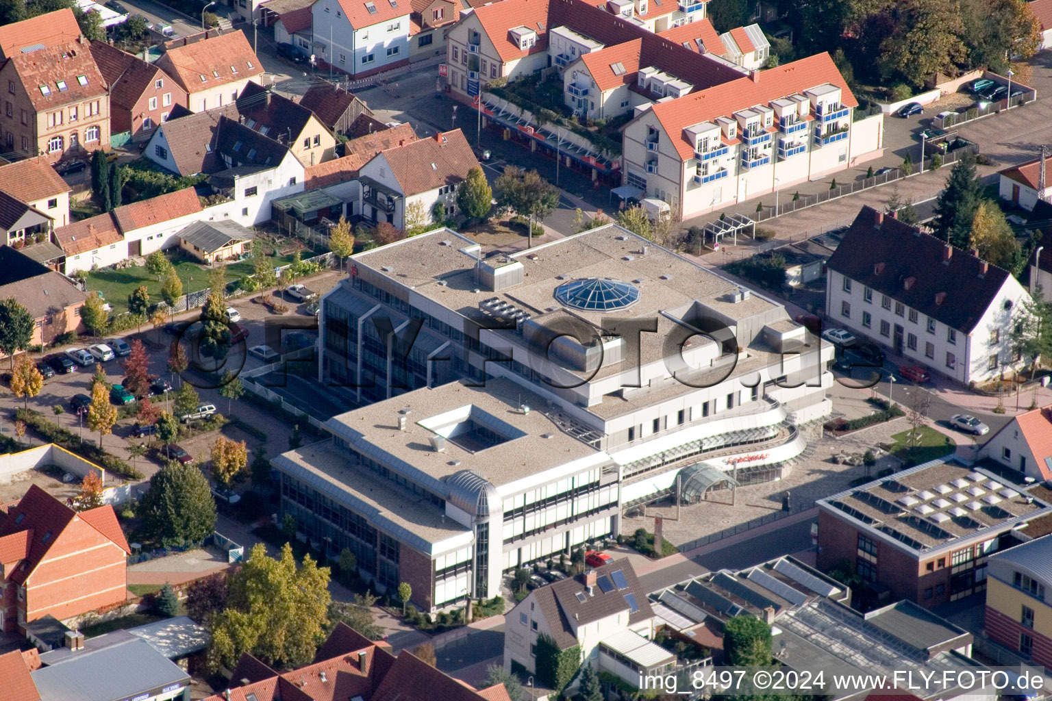 Savings Bank in Kandel in the state Rhineland-Palatinate, Germany out of the air