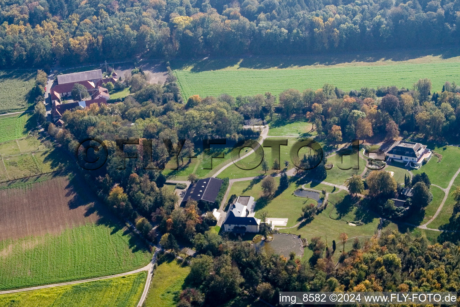 Schmieder estate at Rittnerthof in the district Grötzingen in Karlsruhe in the state Baden-Wuerttemberg, Germany