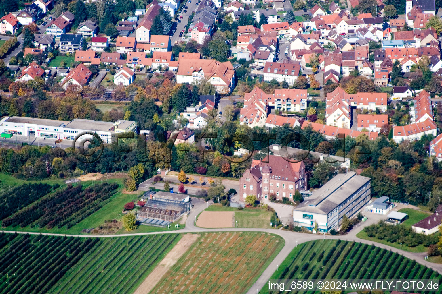 Research building and office complex agricultural technology-centre Augustenberg in the district Durlach in Karlsruhe in the state Baden-Wurttemberg