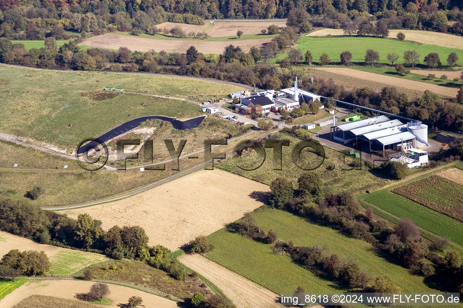 Aerial photograpy of Site of heaped landfill Karlsruhe Durlach in the district Durlach in Karlsruhe in the state Baden-Wurttemberg