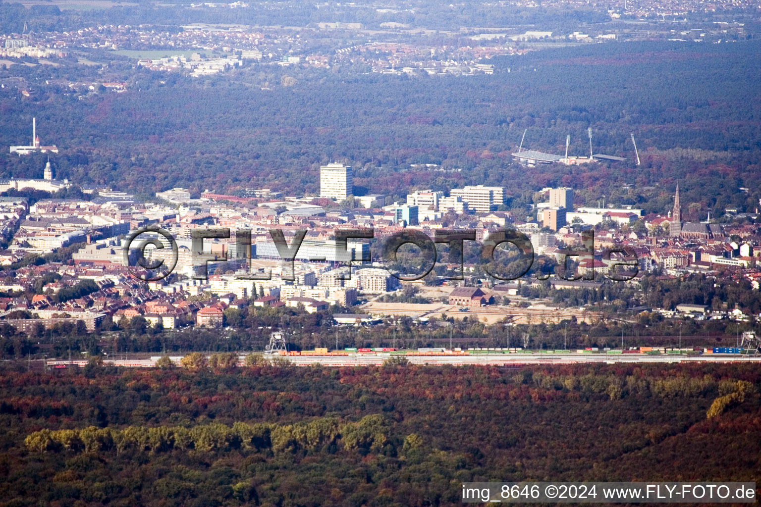 East from Southeast in the district Durlach in Karlsruhe in the state Baden-Wuerttemberg, Germany