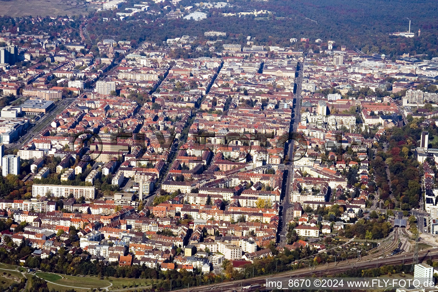 District Südweststadt in Karlsruhe in the state Baden-Wuerttemberg, Germany