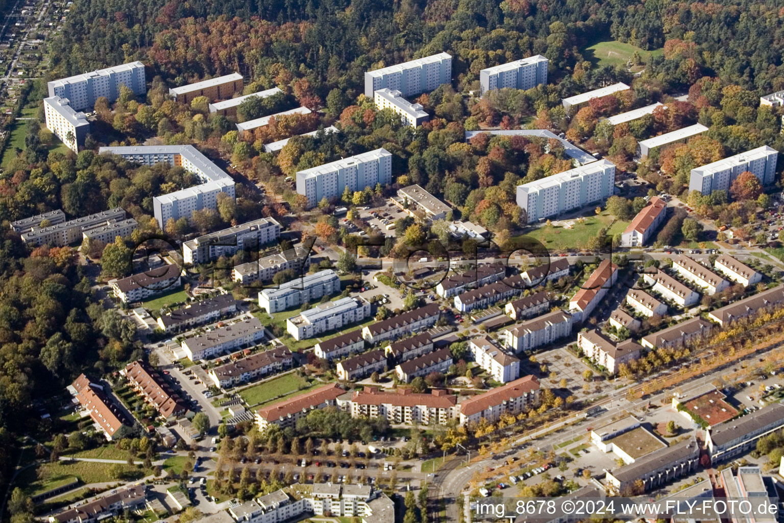 District Oberreut in Karlsruhe in the state Baden-Wuerttemberg, Germany