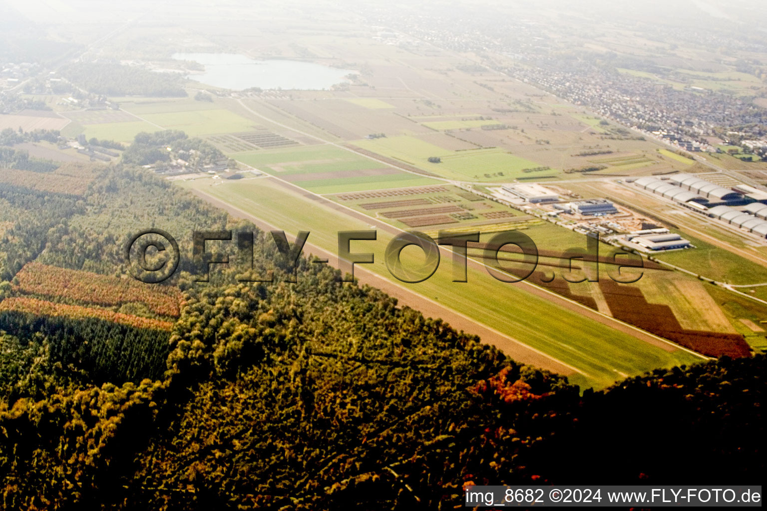 Rheinstetten Gliding Airfield in the district Beiertheim-Bulach in Karlsruhe in the state Baden-Wuerttemberg, Germany