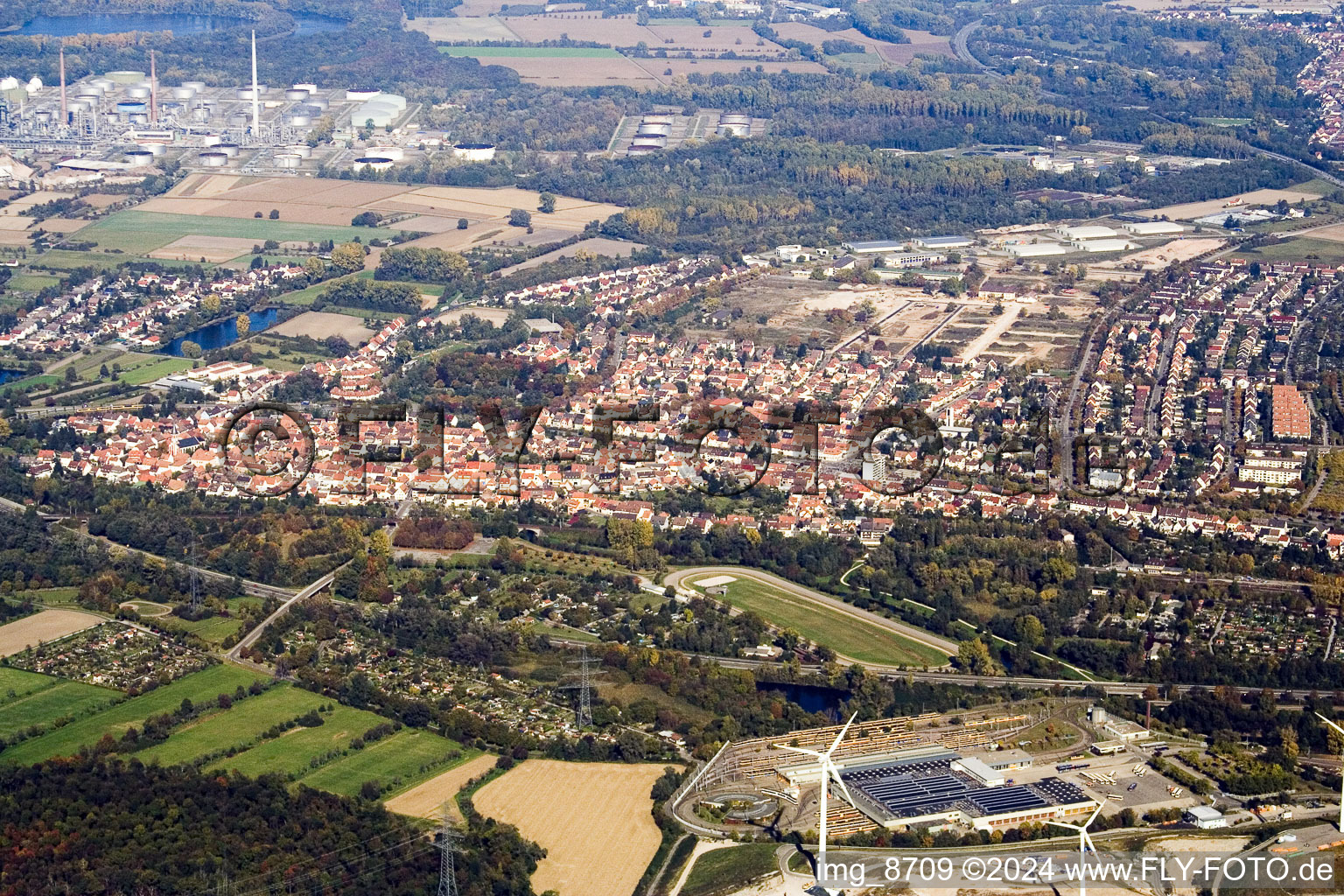 District Knielingen in Karlsruhe in the state Baden-Wuerttemberg, Germany